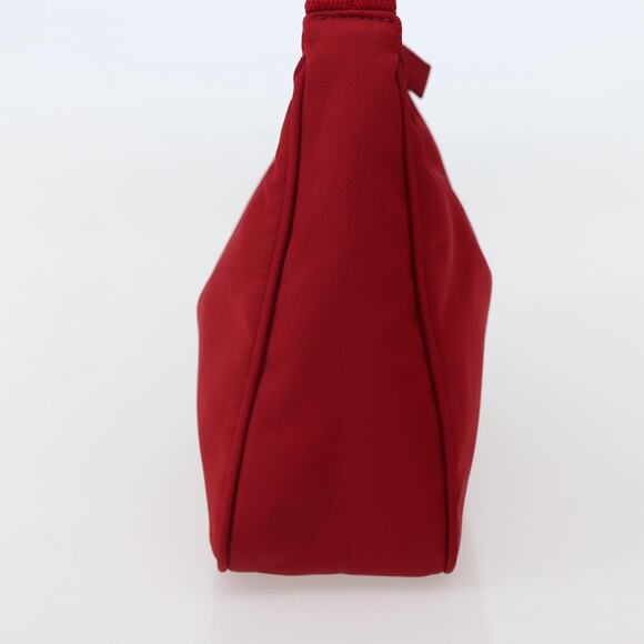 PRADA Hand Bag Nylon Red Silver - Picture 5 of 12